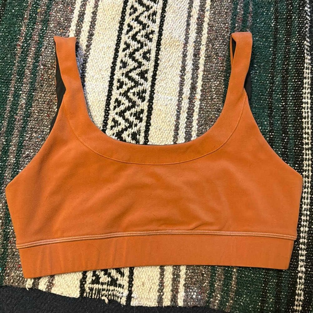 Til you collapse orange sports bra